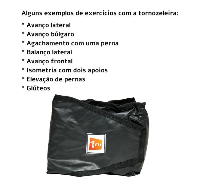 Imagem de Kit Colchonete Preto + Kit Extensor Elástico 11 Peças Crossbend 1Fit + Par de Caneleira Tornozeleira De Peso 10kg