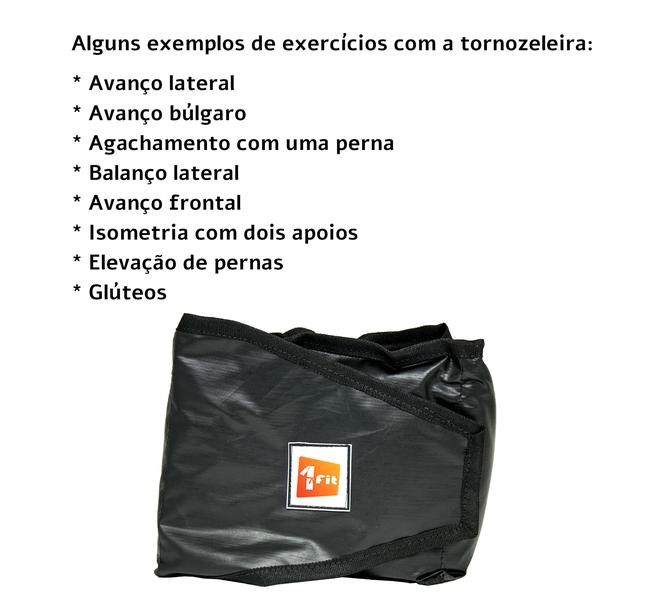 Imagem de Kit Colchonete Preto + Par de Caneleira Tornozeleira De Peso 3kgs Profissional