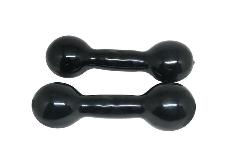 Imagem de Kit Colchonete Preto + Par Halter Bola Emborrachado 2kg Musculação Academia