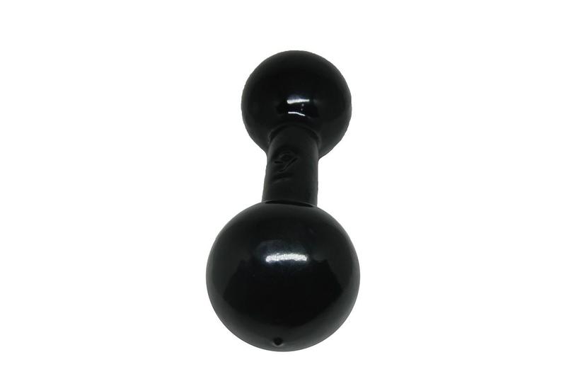 Imagem de Kit Colchonete Preto + Par Halter Bola Emborrachado 9kg