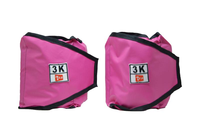 Imagem de Kit Colchonete Rosa+ Par de Caneleira 3KGs Rosa+ Par de Halter Emborrachado Rosa 1 Fit