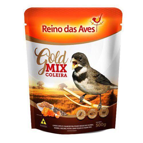 Imagem de Kit Coleira - Ração Extrusada Extra Gold Ovos E Mel 500g + Coleira Gold Mix 500g - Reino das Aves