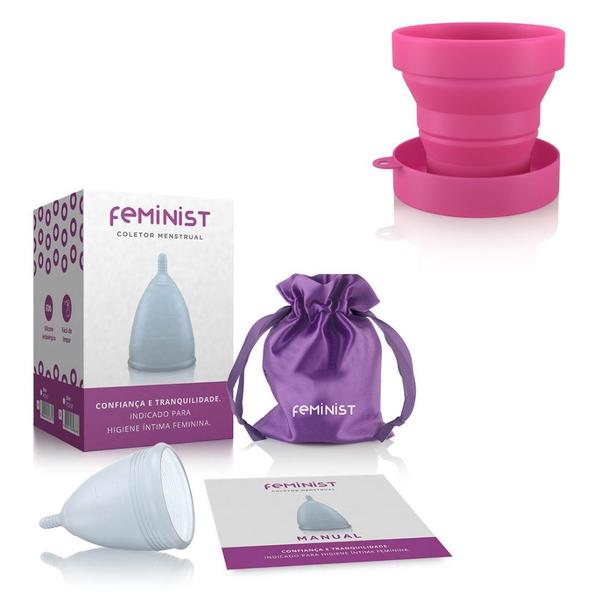 Imagem de Kit Coletor Disco Menstrual e Copo Esterilizador Microondas Feminist