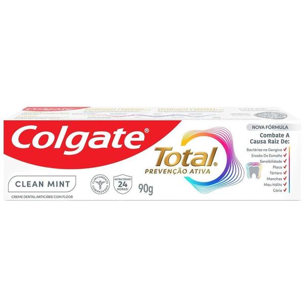 Imagem de Kit Colgate Total: Creme Dental 90g + Enxaguante Bucal +Fio Dental 50m