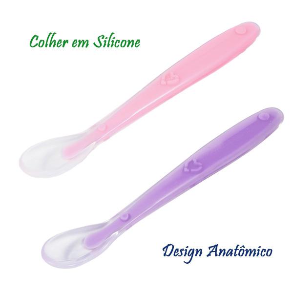 Kit Colher de Silicone Infantil 2 Unidades Introdução Alimentar Buba Imagem de Kit Colher de Silicone Infantil 2 Unidades Introdução Alimentar Buba