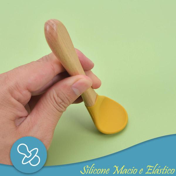 Imagem de Kit Colher Em Silicone Imp - Marsala Bambu