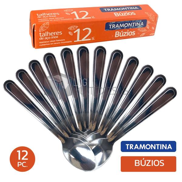 Imagem de Kit Colher para Sobremesa 12 Pç Búzios Inox - Tramontina