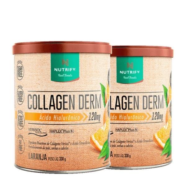 Imagem de kit Collagen Derm (330g) Nutrify Laranja 2 unidades