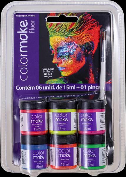 Imagem de Kit Colormake Fluor Tinta Facial (6 Unidades)