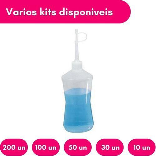 Imagem de Kit Com 02 Almotolias Transparente Bico Reto Frasco 100ml