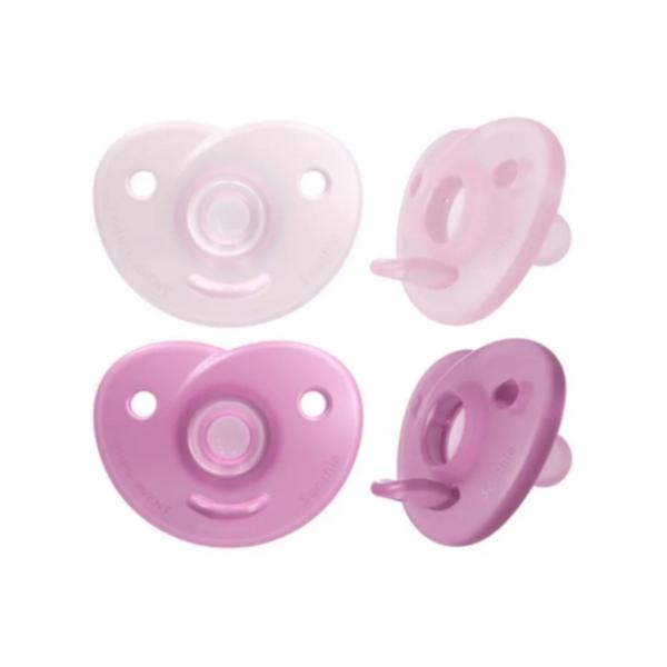 Imagem de Kit Com 02 Chupetas Modelo Soothie 0-3M Rosa - Philips Avent