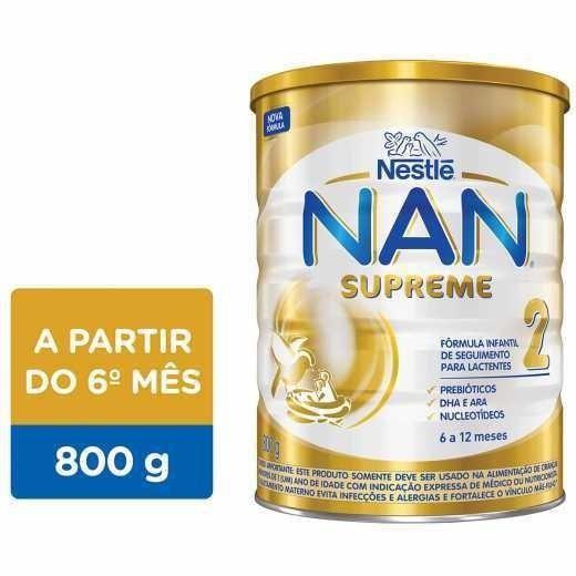 Kit Com 02 Latas - Nan Supreme 2 - 800G Cada - Nestle Imagem de Kit Com 02 Latas - Nan Supreme 2 - 800G Cada