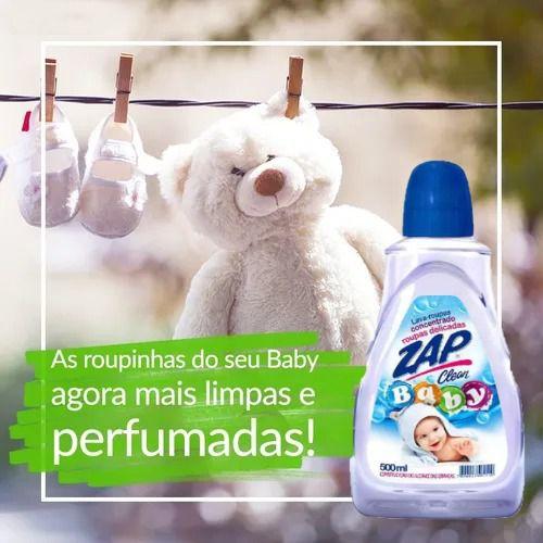 Imagem de Kit com 02 Lava Roupa Baby Zap Clean-Baby Concentrado 500ML