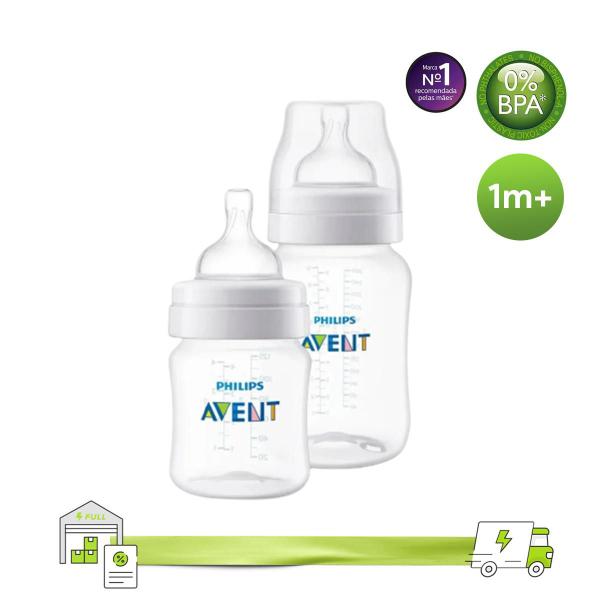 Imagem de Kit com 02 Mamadeiras Clássica 125ml e 260ml  Philips Avent 