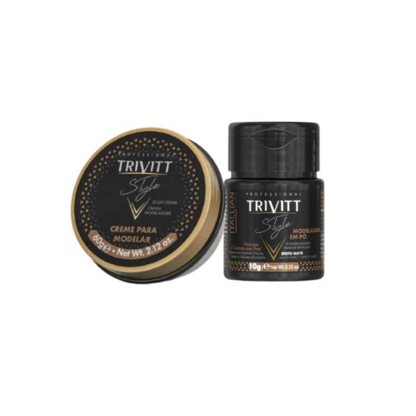 Kit Com 02 Modelador em Pó + Creme Para Modelar Trivitt - Itallian Hairtech Imagem de Kit Com 02 Modelador em Pó + Creme Para Modelar Trivitt
