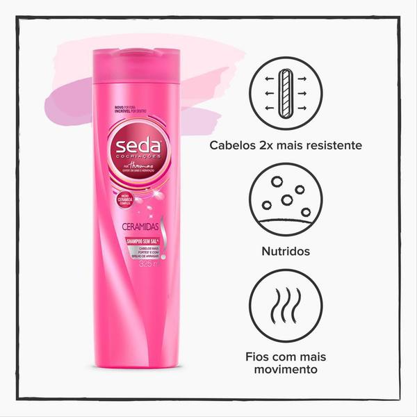 Imagem de Kit Com 02 - Shampoo Seda S.O.S - Ceramidas - 325Ml Cada