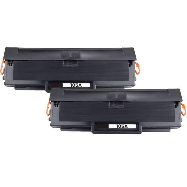 Imagem de kit com 02 toner 105a compatível preto Sem Chip para impressora HP MFP135