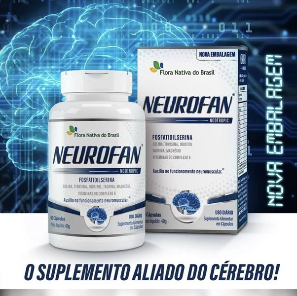 Imagem de Kit Com 03 - Neurofan 60 Cápsulas de 670mg Flora Nativa + 1 Vitamim C+