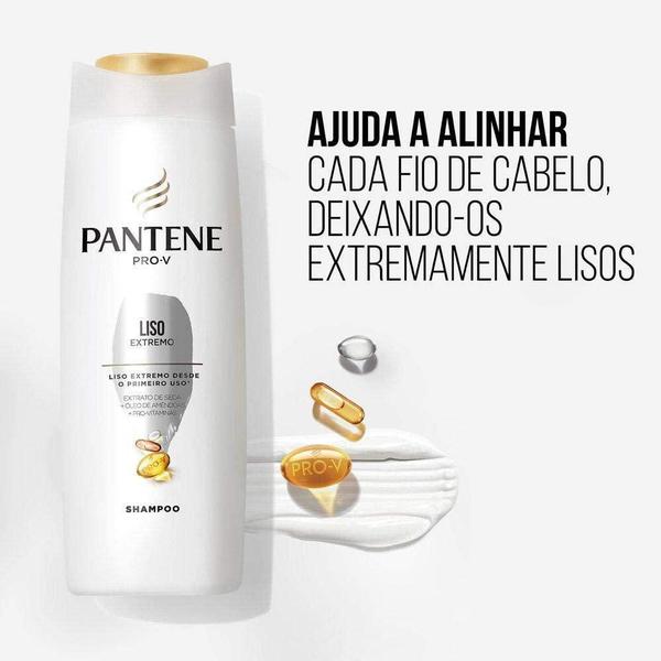 Imagem de Kit Com 03 - Shampoo Pantene - Liso Extremo - 175Ml Cada