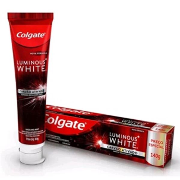 Imagem de Kit Com 03 Unidades de Creme Dental Colgate Luminous White Carvão Ativado 140g