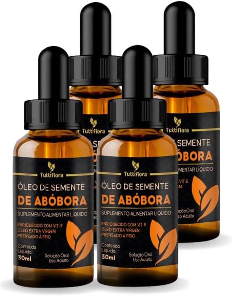 Imagem de Kit Com 04 - Óleo de Semente de Abóbora Rico em Vitamina E 30ml TuttiFlora