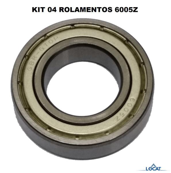 Imagem de kit com 04 Rolamentos de esferas Para Betoneira 6005Z