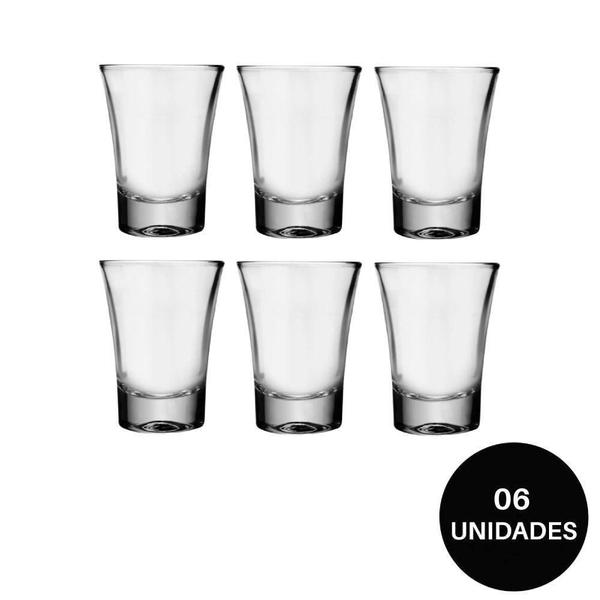 Imagem de Kit Com 06 Copos Olé Dose Shot Cachaça Tequila Nadir 60Ml