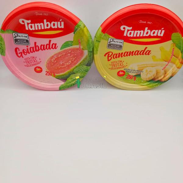 Imagem de kit com 1 Bananada 250g e 1 Goiabada Tambau 250g