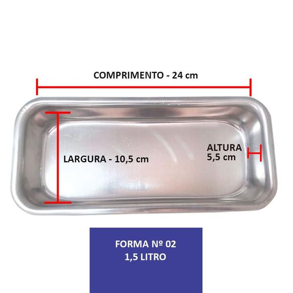 Imagem de KIT COM 10 ASSADEIRAS PARA PÃO CASEIRO / BOLO INGLÊS/ CUCA/ FORMA GELO - Nº 2