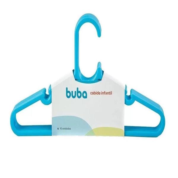 Imagem de Kit Com 10 Cabides Infantil Azul Buba - Cia Bebê