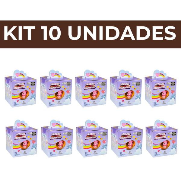 Kit com 10 Caixas Chocolate com Ursinhos Carinhosos Surpresa Coleção 47g Cacau Show Imagem de Kit com 10 Caixas Chocolate com Ursinhos Carinhosos Surpresa Coleção 47g Cacau Show