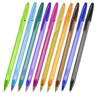 Kit com 10 Canetas Esferográfica Coloridas Bic Cristal Fashion Ponta 1.2mm Imagem de Kit com 10 Canetas Esferográfica Coloridas Bic Cristal Fashion Ponta 1.2mm