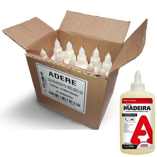 Imagem de Kit com 10 Cola Madeira Adere 100G Colagens e Reparos