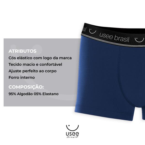 Imagem de Kit com 10 Cuecas Boxer Algodão Adulto Masculino Royal Urban e Usee Brasil