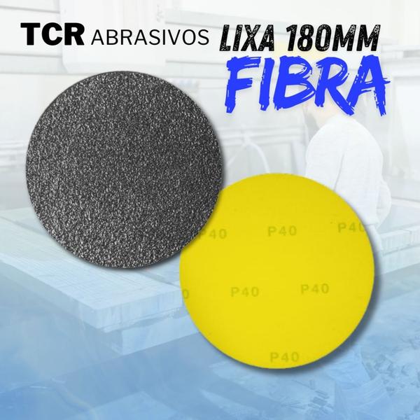 Imagem de Kit Com 10 Disco De Lixa Fibra Cerâmica 180mm Para Polimento