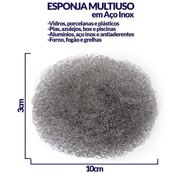 Kit com 10 Esponjas Multiuso P Aço Inox Gourmet Mix Imagem de Kit com 10 Esponjas Multiuso P Aço Inox Gourmet Mix