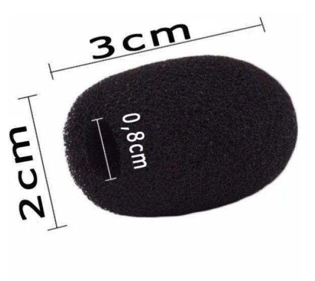 Imagem de Kit Com 10 - Espuma Bocal 3Cm Para Microfone Headset