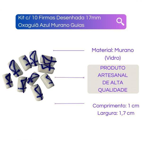 Imagem de Kit Com 10 Firmas Desenhada 17Mm Oxaguiã ul Murano Guias