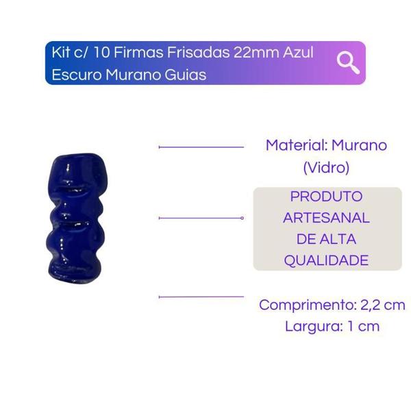 Imagem de Kit Com 10 Firmas Frisadas 22Mm Murano Guias