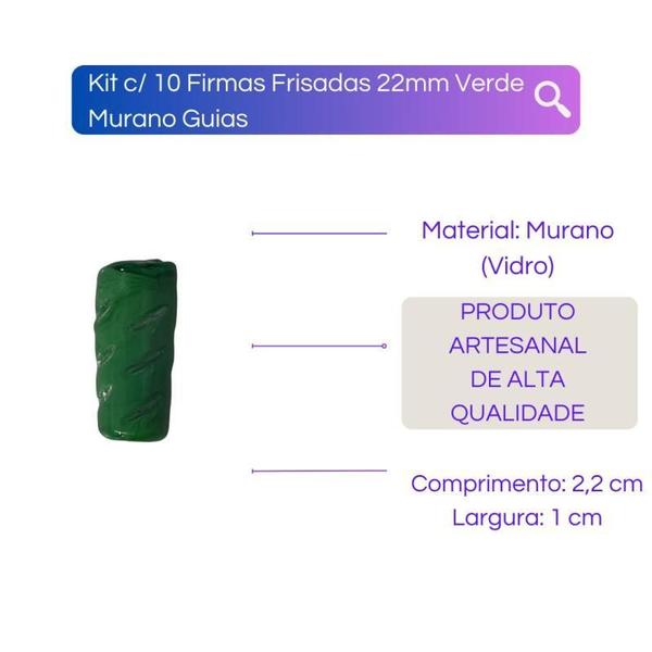 Imagem de Kit Com 10 Firmas Frisadas 22Mm Murano Guias