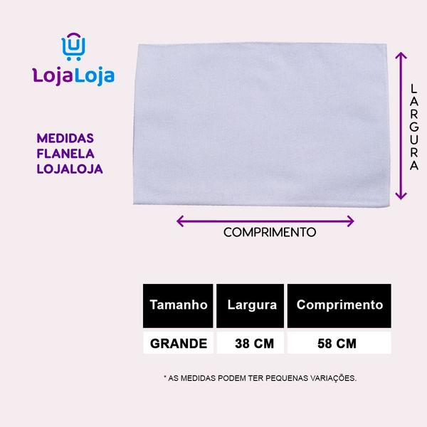 Imagem de Kit Com 10 Flanelas Branca Para Limpeza LojaLoja