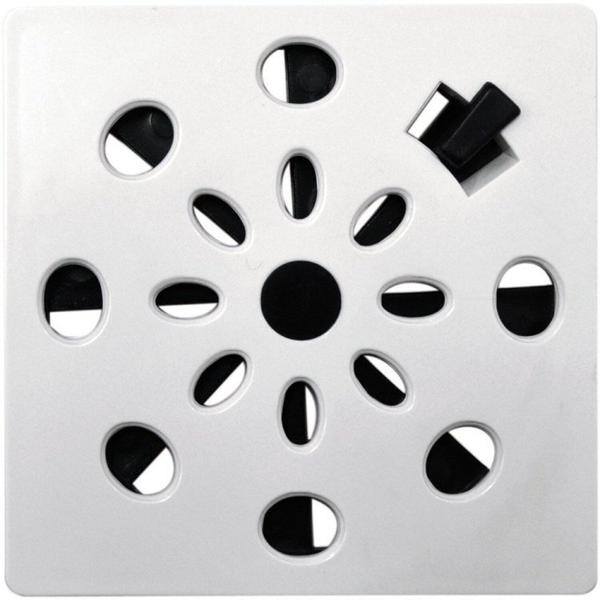 Imagem de Kit com 10 Grelha Quadrada 9,4 x 9,4cm com Anti-Inseto em PVC  Astra Branco