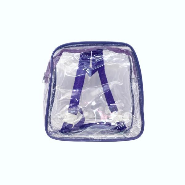 Imagem de KIT COM 10 MINI mochila LÍLAS infantil transparente escola