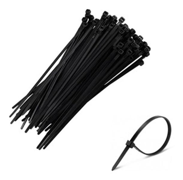 Kit com 10 Pacotes de Presilha 387x7,6 mm preta F7040UVPR100 ( Pacote com 100 unidades). - Frontec Imagem de Kit com 10 Pacotes de Presilha 387x7,6 mm preta F7040UVPR100 ( Pacote com 100 unidades).