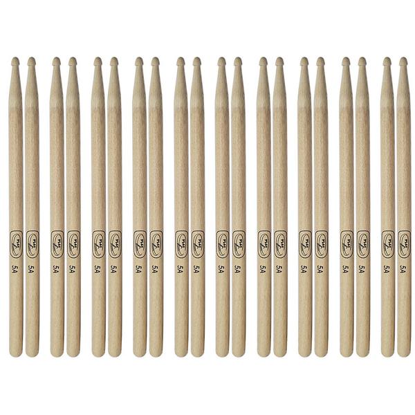 Imagem de Kit com 10 Pares de Baquetas para Bateria Hickory 5A New York