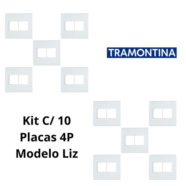 Imagem de Kit Com 10 Placas 4x4 Modelos Liz Tramontina 4P