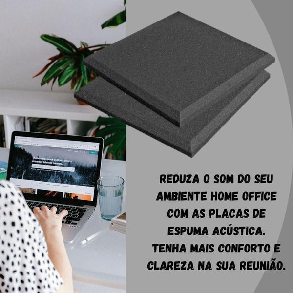 Imagem de Kit Com 10 Placas De Espuma Acústica Antichamas Decorativa