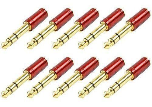 Kit Com 10 Plug Adaptador Santo Angelo P2 / P10 Niquelado Imagem de Kit Com 10 Plug Adaptador Santo Angelo P2 / P10 Niquelado