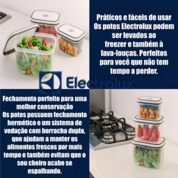 Imagem de Kit com 10 Potes Vasilhas de Plásticos Herméticos Electrolux com Tampa