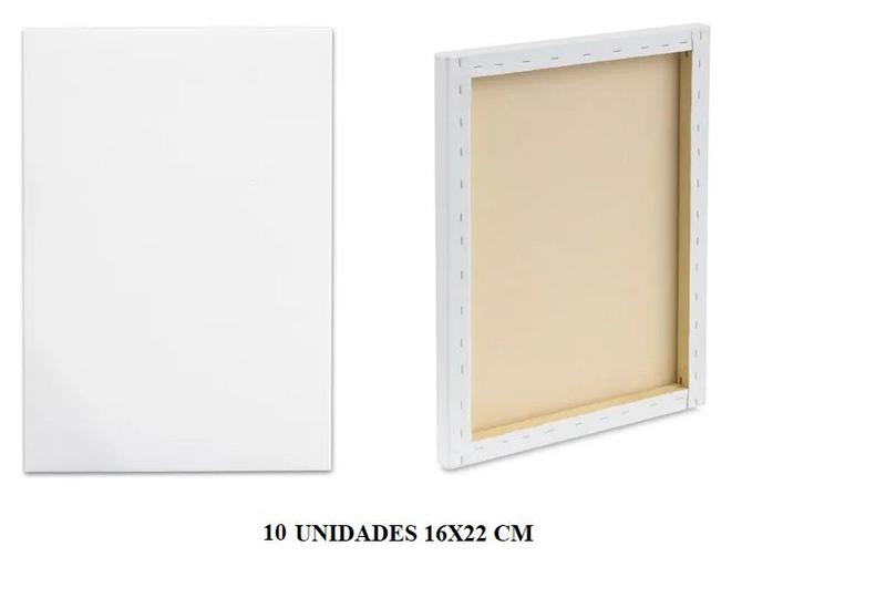Kit Com 10 Telas De Algodão Para Pintura Tamanho 16x22cm - Real Seda Imagem de Kit Com 10 Telas De Algodão Para Pintura Tamanho 16x22cm